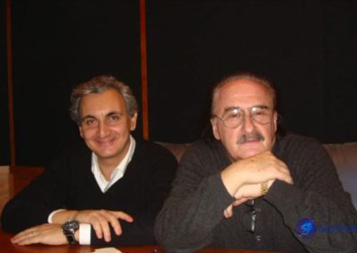 Con Pino Donaggio in sala di registrazione per il mixaggio della colonna sonora "Il sistema" (2016)