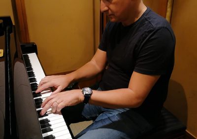 In studio per la registrazione di Contemporary piano 2022