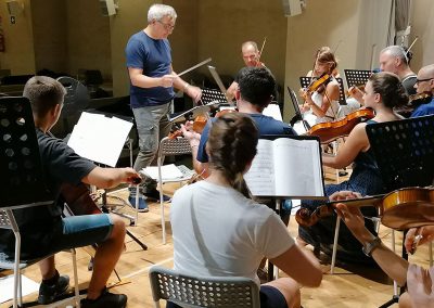 Gian Luca Podio in prova con orchestra del conservatorio "N Sala" di Benevento (2018)