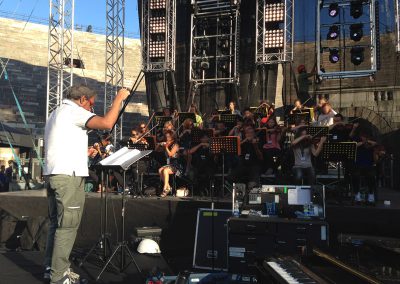 Arena di Verona prove concerto sinfonico con Pino Daniele "Nero a metà" 2014